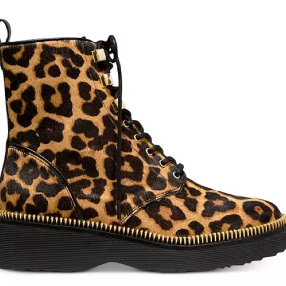 BRAND NEW - Michael Joe’s calf hair cheetah combat boots
